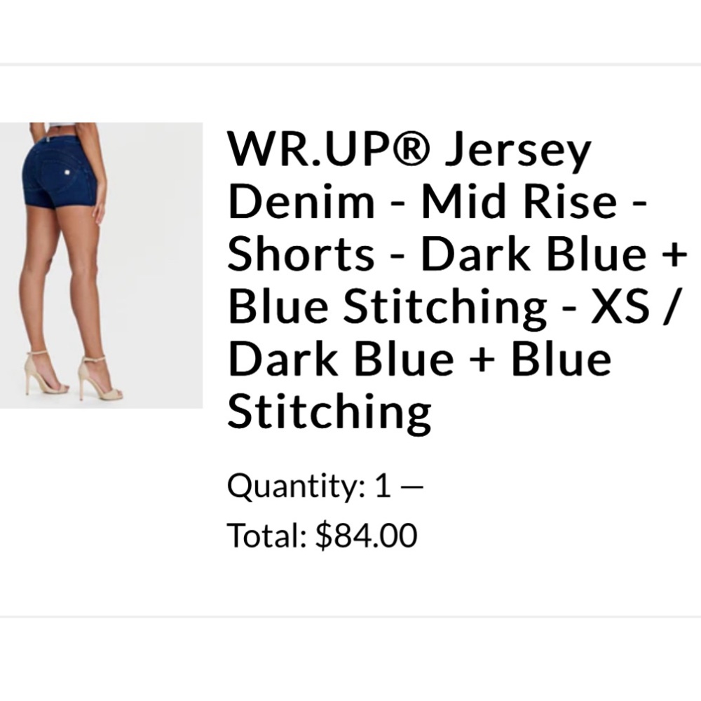 NWT! Freddy Midrise Dark Blue Shorts with Blue Stitching XS